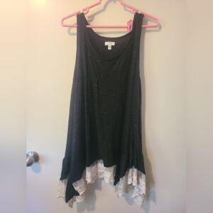 C Black Textured Top